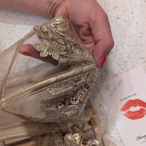 Rare Honey Birdette Amelie Gold Corset S - Picture 5 of 10